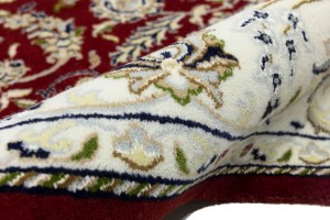 Red Floral 6X6 Indo-Nain Oriental Square Rug