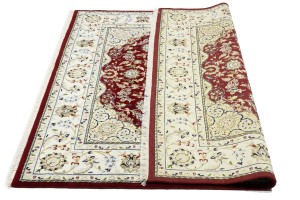 Red Floral 6X6 Indo-Nain Oriental Square Rug