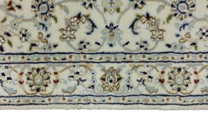 Cream Floral 3X8 Indo-Nain Oriental Runner Rug
