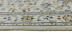 Cream Floral 3X8 Indo-Nain Oriental Runner Rug