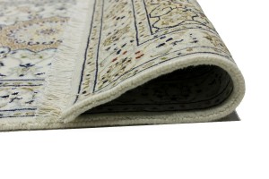 Cream Floral 3X8 Indo-Nain Oriental Runner Rug