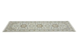 Cream Floral 3X8 Indo-Nain Oriental Runner Rug