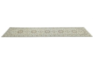 Cream Floral 3X12 Indo-Nain Oriental Runner Rug