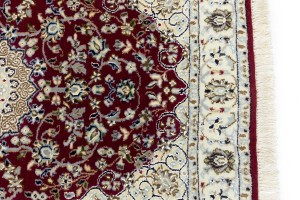Red Floral 3X12 Indo-Nain Oriental Runner Rug