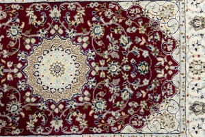 Red Floral 3X12 Indo-Nain Oriental Runner Rug