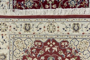 Red Floral 3X12 Indo-Nain Oriental Runner Rug