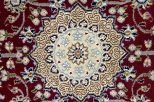 Red Floral 3X12 Indo-Nain Oriental Runner Rug