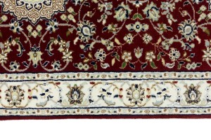 Red Floral 3X10 Indo-Nain Oriental Runner Rug