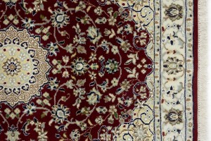 Red Floral 3X10 Indo-Nain Oriental Runner Rug