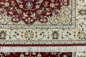 Red Floral 3X10 Indo-Nain Oriental Runner Rug