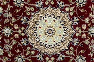 Red Floral 3X10 Indo-Nain Oriental Runner Rug