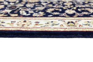Dark Navy Floral 2'5X8'4 Indo-Nain Oriental Runner Rug