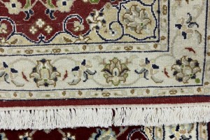 Red Floral 2X3 Indo-Nain Oriental Rug