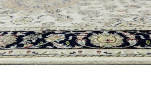 Cream Floral 6X9 Indo-Nain Oriental Rug