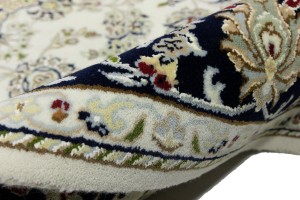 Cream Floral 6X9 Indo-Nain Oriental Rug