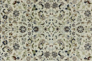 Cream Floral 3X10 Indo-Nain Oriental Runner Rug