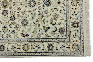 Cream Floral 3X10 Indo-Nain Oriental Runner Rug