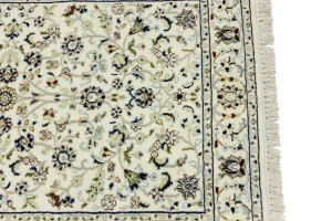 Cream Floral 3X10 Indo-Nain Oriental Runner Rug