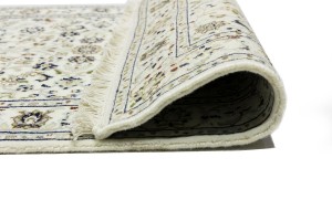 Cream Floral 3X10 Indo-Nain Oriental Runner Rug
