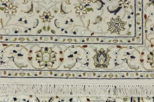 Cream Floral 3X10 Indo-Nain Oriental Runner Rug