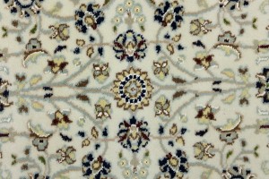 Cream Floral 3X10 Indo-Nain Oriental Runner Rug