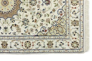 Cream Floral 3X10 Indo-Nain Oriental Runner Rug