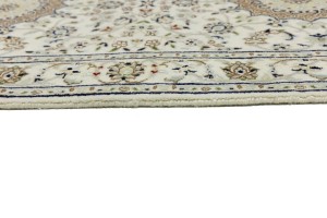 Cream Floral 3X10 Indo-Nain Oriental Runner Rug