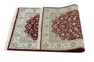 Red Floral 3X5 Indo-Nain Oriental Rug