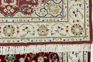 Red Floral 3X5 Indo-Nain Oriental Rug