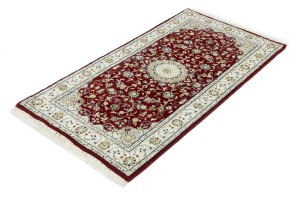 Red Floral 3X5 Indo-Nain Oriental Rug