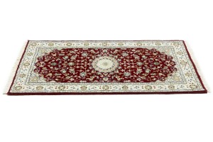 Red Floral 3X5 Indo-Nain Oriental Rug