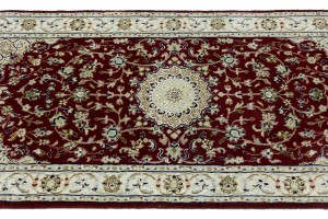 Red Floral 3X5 Indo-Nain Oriental Rug