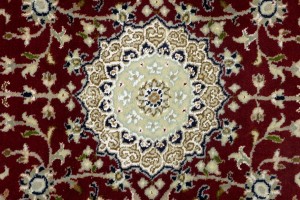 Red Floral 3X5 Indo-Nain Oriental Rug