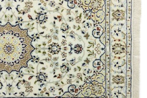 Cream Floral 2'7X8'4 Indo-Nain Oriental Runner Rug