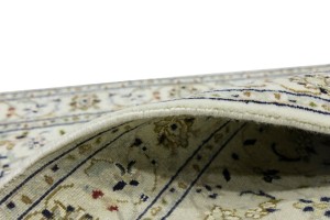 Cream Floral 2'7X8'4 Indo-Nain Oriental Runner Rug