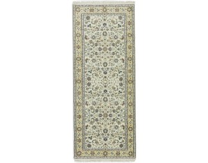 Cream Floral 3X7 Indo-Nain Oriental Rug