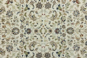 Cream Floral 3X7 Indo-Nain Oriental Rug