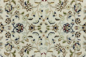 Cream Floral 3X7 Indo-Nain Oriental Rug