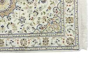 Cream Floral 3X13 Indo-Nain Oriental Runner Rug