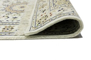 Cream Floral 3X13 Indo-Nain Oriental Runner Rug