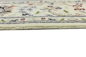 Cream Floral 6X12 Indo-Nain Oriental Rug