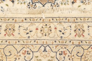Cream Floral 3X18 Indo-Nain Oriental Runner Rug