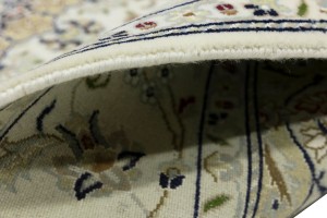 Cream Floral 5X8 Indo-Nain Oriental Rug