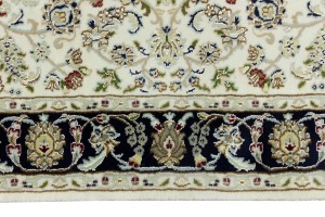 Cream Floral 4X6 Indo-Nain Oriental Rug