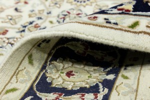 Cream Floral 4X6 Indo-Nain Oriental Rug