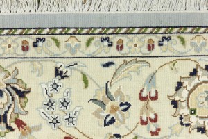 Light Blue-gray Floral 6X9 Indo-Nain Oriental Rug