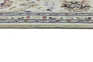 Cream Floral 8X10 Indo-Nain Oriental Rug