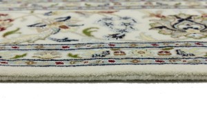 Cream Floral 8'3X11'6 Indo-Nain Oriental Rug