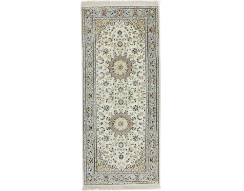 Cream Floral 3X6 Indo-Nain Oriental Rug