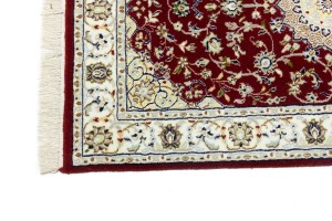 Red Floral 3X8 Indo-Nain Oriental Runner Rug